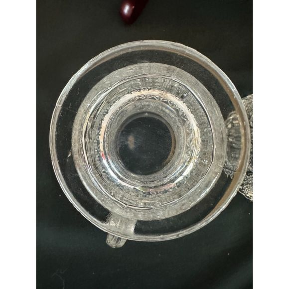 DUNCAN MILLER Sugar Cream Coffee Tea Set Tray Vintage Retro Glass MANGANESE - Picture 3 of 16